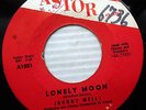 JOHNNY WELLS moody R&B Popcorn 45 LONELY MOON / the ONE and ONLY ONE vg+ e9661