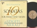 Vanguard Szigeti, Arrau, Beethoven 10 violin sonatas 4 NM discs SRV 300/3