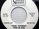 GENE THOMAS teen bopper 45 promo DOWN THE ROAD IT'S A SAD WORLD mint minus e9271