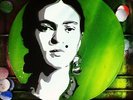 Frida Kahlo design. Handmade Stencil artwork on vinyls. Made in Australia