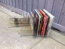 VINTAGE RETRO VINYL RECORD WIRE RACK/STAND/HOLDER, ALBUMS, 12