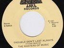 MASTERS OF MUSIC Trouble Don't Last Always RARE northern soul 45 gospel LISTEN