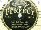 ORIGINAL MEMPHIS FIVE That Red Head Gal/I Never Miss The Sunshine PERFECT 14121