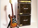 AMP Marshall + mini Guitar SRV Stevie ray Vaughan stratocaster chitarra miniatur