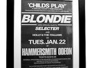 BLONDIE+CHILDS PLAY+TOUR+POSTER+AD+RARE ORIGINAL 1980+FRAMED+EXPRESS GLOBAL SHIP