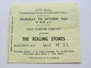 THE ROLLING STONES TICKET  29TH MAY 1964 CITY HALL SHEFFIELD  U.K.