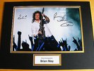 BRIAN MAY HAND SIGNED RARE AUTOGRAPH 16x12 PHOTO MOUNT QUEEN SEE PROOF & COA