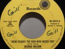 George Wilson 45 Here Stands The Man Who Needs You Northern Soul Black Circle