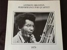 ANTHONY BRAXTON -PERFORMANCE FOR QUARTET - JAZZ DOUBLE LP BOX 1981 HAT HUT SWISS