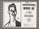 Minutemen / Husker Du / Stains / Dicks flyer kbd punk Pettibon art SST postmark