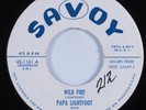 Blues Jump/Rocker 45 PAPA LIGHTFOOT Wild Fire SAVOY HEAR