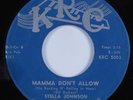 R&B Rocker 45 STELLA JOHNSON Mamma Don't Allow KRC HEAR