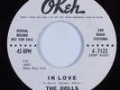 Girl Group Doo Wop R&B 45 DOLLS In Love OKEH VG+ HEAR