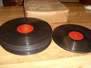 OLD 78 speed RECORDS (28 LOT) ORIGINAL SHIPPING BOX WITH THE LIST OF THEM