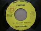Leonard Adair - That Smile Upon Your Face - Stage Production RARE Orig SOUL 45