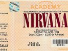 Unique Nirvana Tickets No.00001/00002 Brixton 5th April 1994 Signed COA