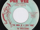 AMBASSADORS Too Much Of A Good Thing RARE *orig* US 45 northern soul funk HEAR