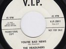 HEADLINERS You're Bad News M- PROMO 45 Tonight's The Night MOTOWN northern soul