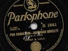 KANUI & LULA Parlophone 78 RPM GREAT HAWAIIAN