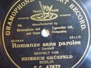 HEINRICH GRUNFELD /DAVIDOFF  / GRAMOPHONE CONCERT RECORD
