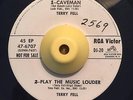 HALLOWEEN ROCKABILLY 45 Terry Fell-Caveman HEAR IT