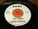 BARBARA RANDOLPH - I GOT A FEELING  / LISTEN - RARE PROMO DJ - MOTOWN POPCORN