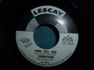 THE CARNATIONS long tall girl / is there such a world DJ 45 DOOWOP LESCAY 1961