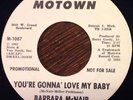 Barbara McNair, You're Gonna Love My Baby 45, Classic NORTHERN SOUL Motown Promo