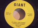 MIKE & RAY if only you knew GIANT 706 northern soul RARE PIED PIPER 45 *HEAR IT