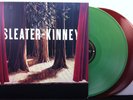 SLEATER KINNEY The Woods 2005 Original Green Marble / Brown Etched Vinyl 2LP Set