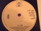 ABBA SO LONG RARE UK RELEASE NEAR MINT 7 INCH SINGLE