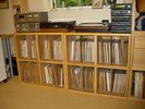 Library of Jazz, Dance, Swing, and 50's Pop 78rpm records in Ikea units