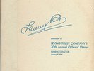 LANNY ROSS Irving Trust 20th Annual OFFICERS DINNER Manhattan Club 1958 10