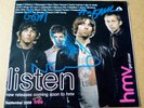 OASIS Hand Signed HMV Leaflet All Members Genuine Autograph Beady Eye Gallagher