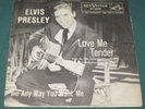 Elvis Presley 47-6643 Love Me Tender 45 W/ Black Sleeve Silver Line