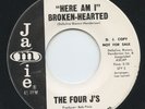 Hear- Rare Doo Wop 45- The Four J's- Here Am I Broken-Hearted- Jamie # 1267- M-