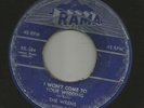 DOOWOP R&B  bw/ JUMP -WRENS-  I WONT COME TO YOUR WEDDING - HEAR BOTH-1955 RAMA