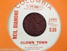 NEIL DIAMOND - 2 records   CLOWN TOWN / AT NIGHT (VG+) + PROMO RED VINYL 45 (NM)
