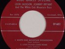 LEON JACKSON, JOHNNY BRYANT & WHITE OAK MOUNTAIN BOYS: Bluegrass EP 45 NM-