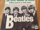 THE BEATLES *ALL YOU NEED IS LOVE* 1967 SPANISH 45 DSOL 66.080