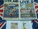 Rare live aid 1985 and live 8 2005 programmes and tickets ..REAL AND GENUINE