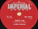 JACKIE WALKER   PEGGY SUE b/w WONDERFUL ONE   IMPERIAL 78 RPM E EXCELLENT GRADE