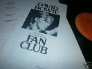 DAVID BOWIE - LOW + FAN CLUB INSERT 