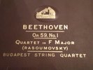 BEETHOVEN QUARTET IN F MAJOR RASOUMOVSKY BUDAPEST STRING QUARTET HMV DB1660-1663