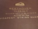 BEETHOVEN QUARTET IN E MINOR OP59 NO 2 BUDAPEST STRING QUARTET HMV DB2907-2910
