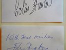2 SIGNED Autograph card Hanton&Lowe 1stRecord Beatles John Lennon Paul McCartney