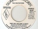 THE INVITATIONS They Say The Girls Crazy SILVER BLUE PROMO  NORTHERN SOUL 45
