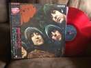 The Beatles Rubber Soul RARE Mono Japan  Odeon Red Vinyl Record LP OBI EaS-70135