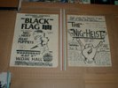 BLACK FLAG Nig Heist MEAT PUPPETS Punk Flyer ORG Poster MY WAR Pettibon Art KBD