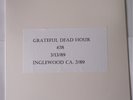 The Grateful Dead Hour GDH #28 3/13/89 Rare LP Vinyl Inglewood 89 W/ Cue Sheet